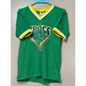 Vintage Don Alleson Augusta Green "Crocs" Baseball Ringer Tee-Shirt Small